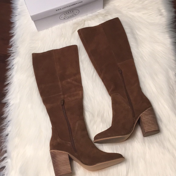 steve madden women's roxana whipstitch dress boots